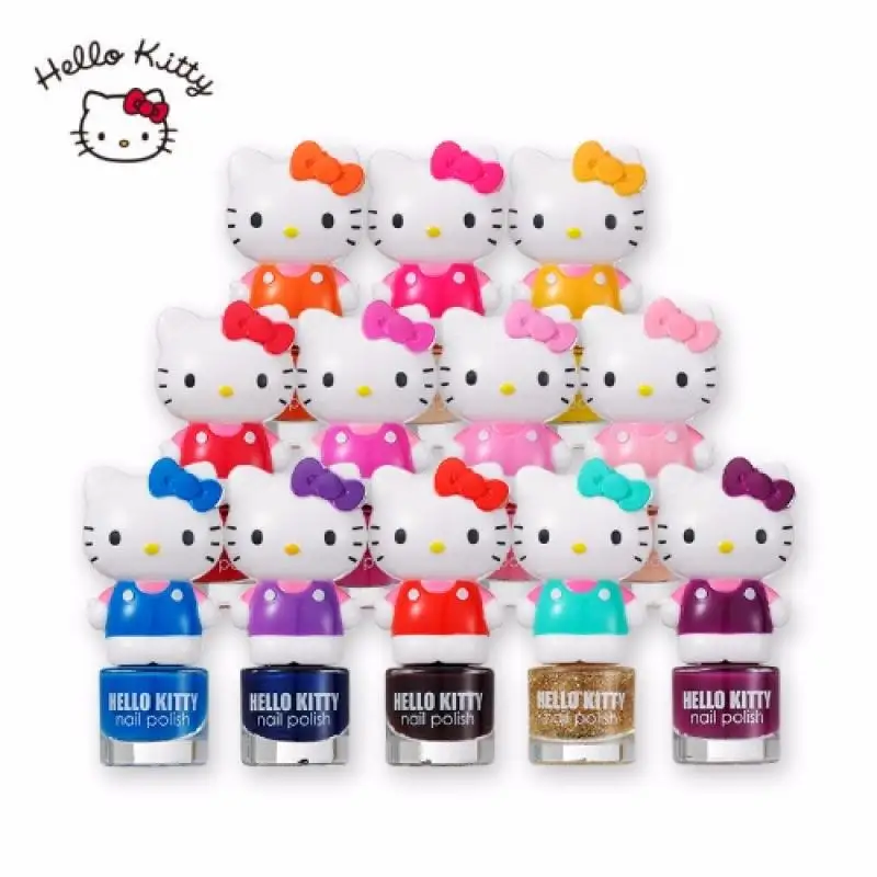 Sanrioed Anime Hello Kittys Nail Polish Ins Girl Heart Constant Color Easy To Color Quick-Drying Multi-Color Nail Polish Gifts