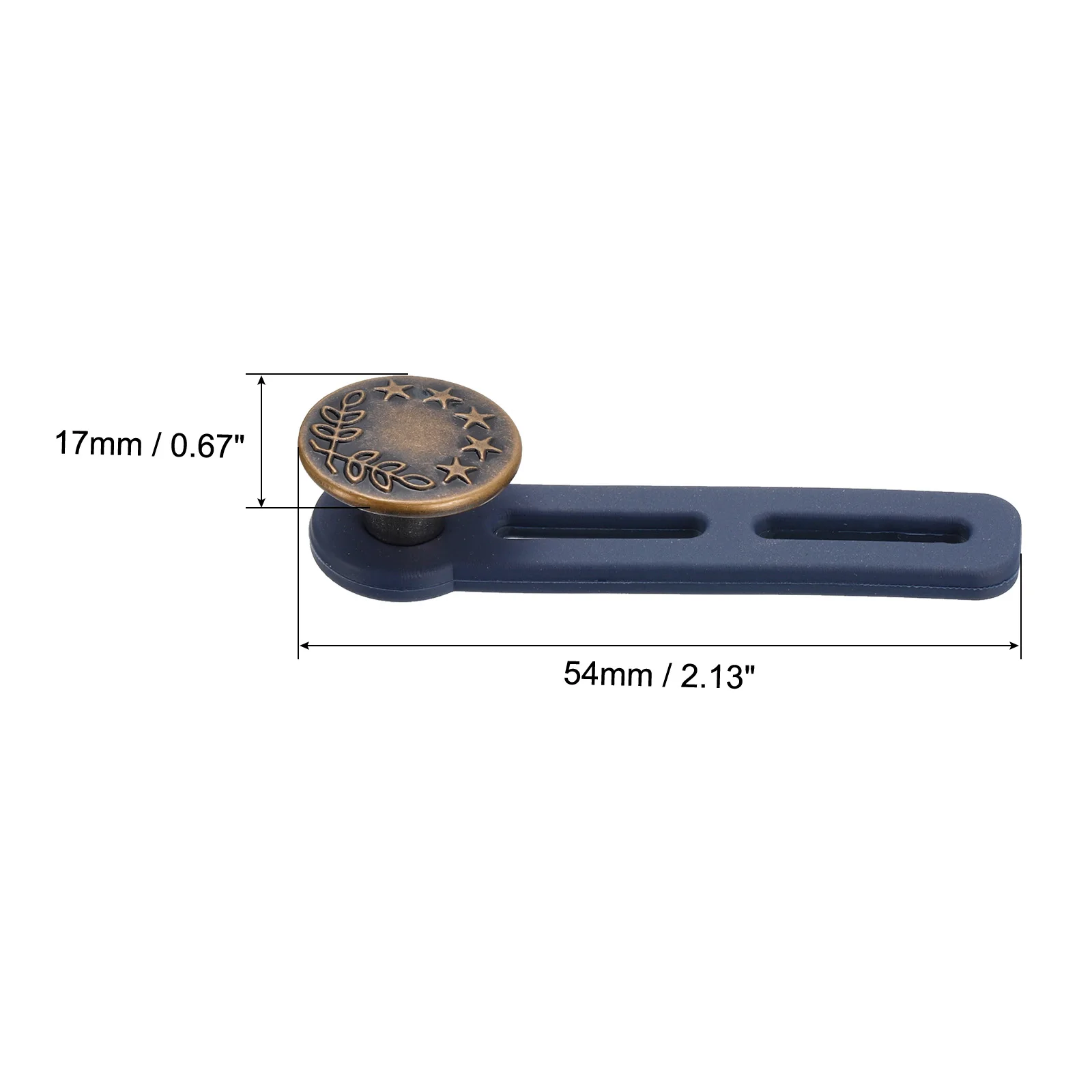 6pcs Button Extenders Adjustment Jeans Waist Buckle Extension Pants Waist Extension No-Sew Extend Buttons for Women Men's 2.13