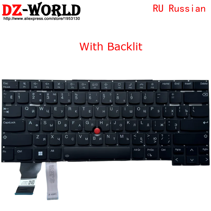 

RU Russian Backlit Keyboard For Lenovo Thinkpad T14s Gen2 P1 X1 Extreme Gen4 Gen5 SN21A22129 SN21A22055 SN21A22203 SN21A22277