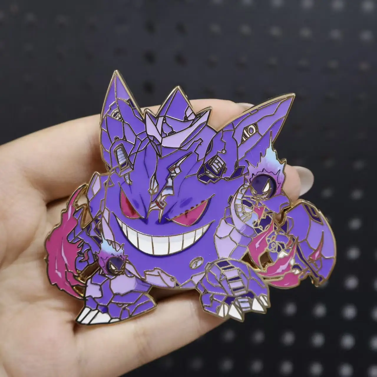 Gastly Gengar ‌ Leuchtende Anstecknadeln, Geister-Monster-Abzeichen, Anime-Broschen für Rucksack, Kleidung, Revers, ACG Cosplay, Spielzeug, Geschenk, Dekoration – Detail 2