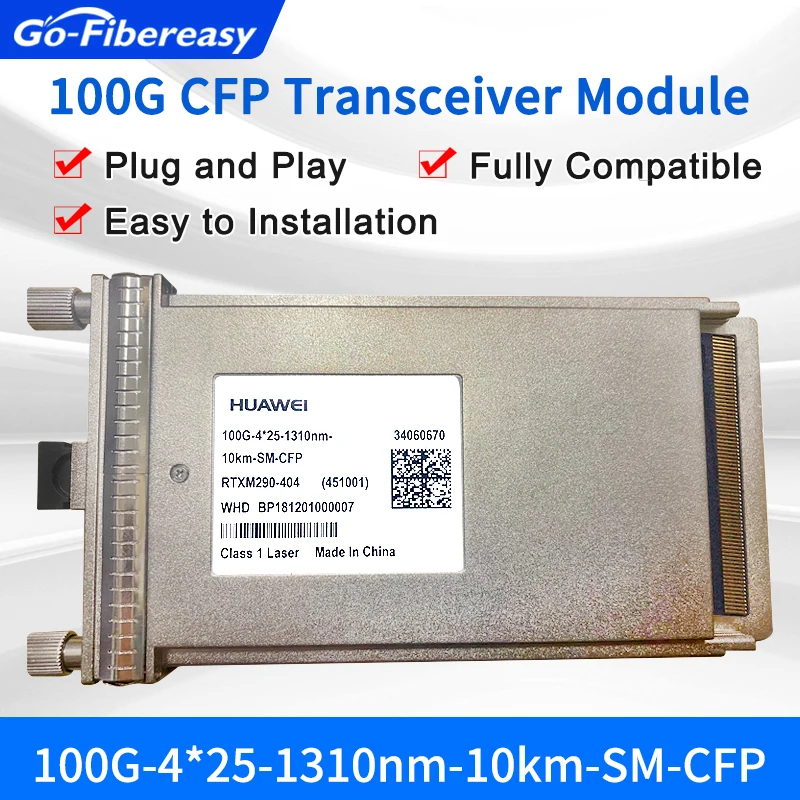 

Модуль приемопередатчика 100G CFP 100GBASE-LR4 4x25G 10km HUAWEI 34060670 111,8 ГБ/сек.-4lanwdm-1294.525nm ~ 1310.200nm-LC-10km(SMF)