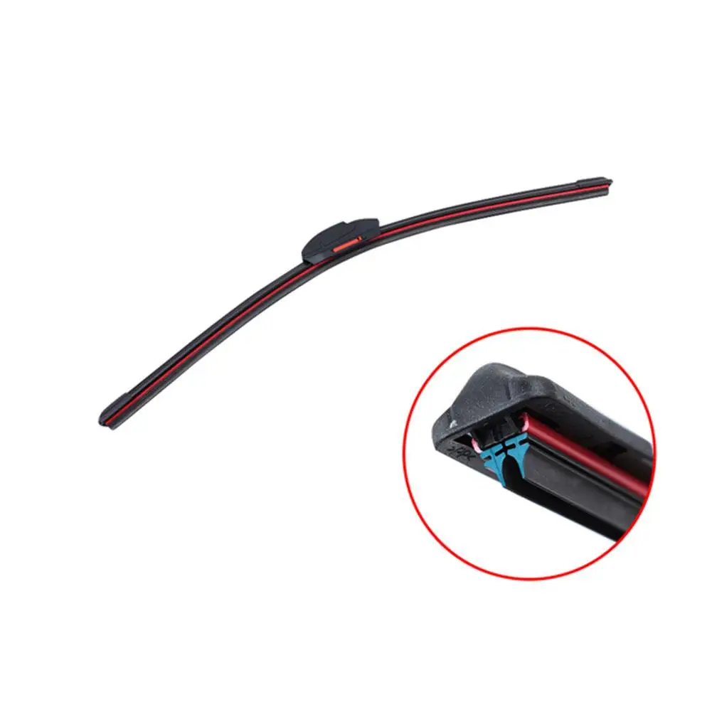 Car Windshield Wiper Blades Double Layer Soft Rubber Automotive Replacement Wipers Universal Cars Accessories