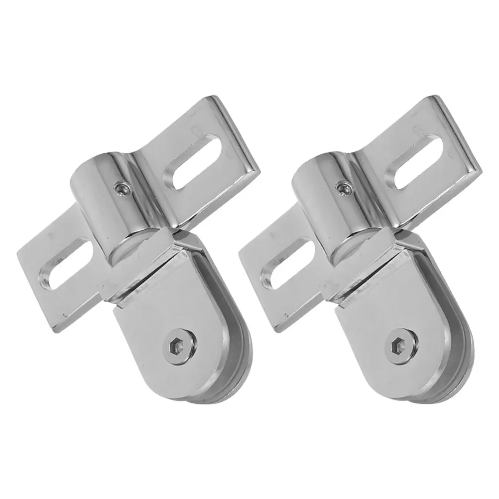 Dobradiças de porta de vidro de aço inoxidável, 2 peças, eixos pivô duráveis para gabinete de chuveiro, fixações de braçadeira de hardware de banheiro resistente