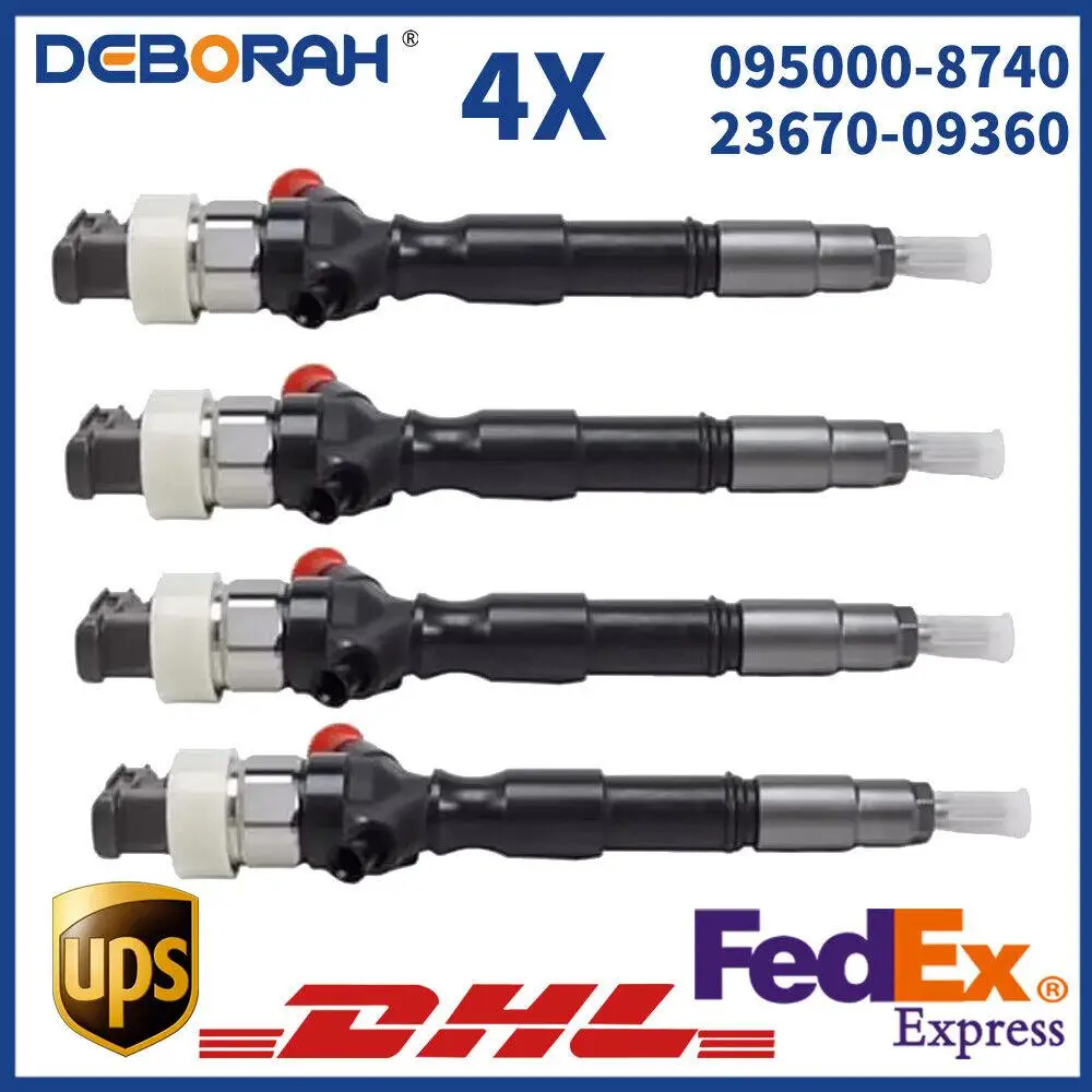 

4X Diesel Fuel Injector 095000-8740 23670-09360 for TOYOTA HILUX 2KD FTV HIACE2.5 D4D