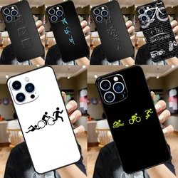 Triathlon Tri Life Phone Case For iPhone 11 12 13 14 16 15 Pro Max Mini XS X XR 7 8 Plus Soft Cover Shell