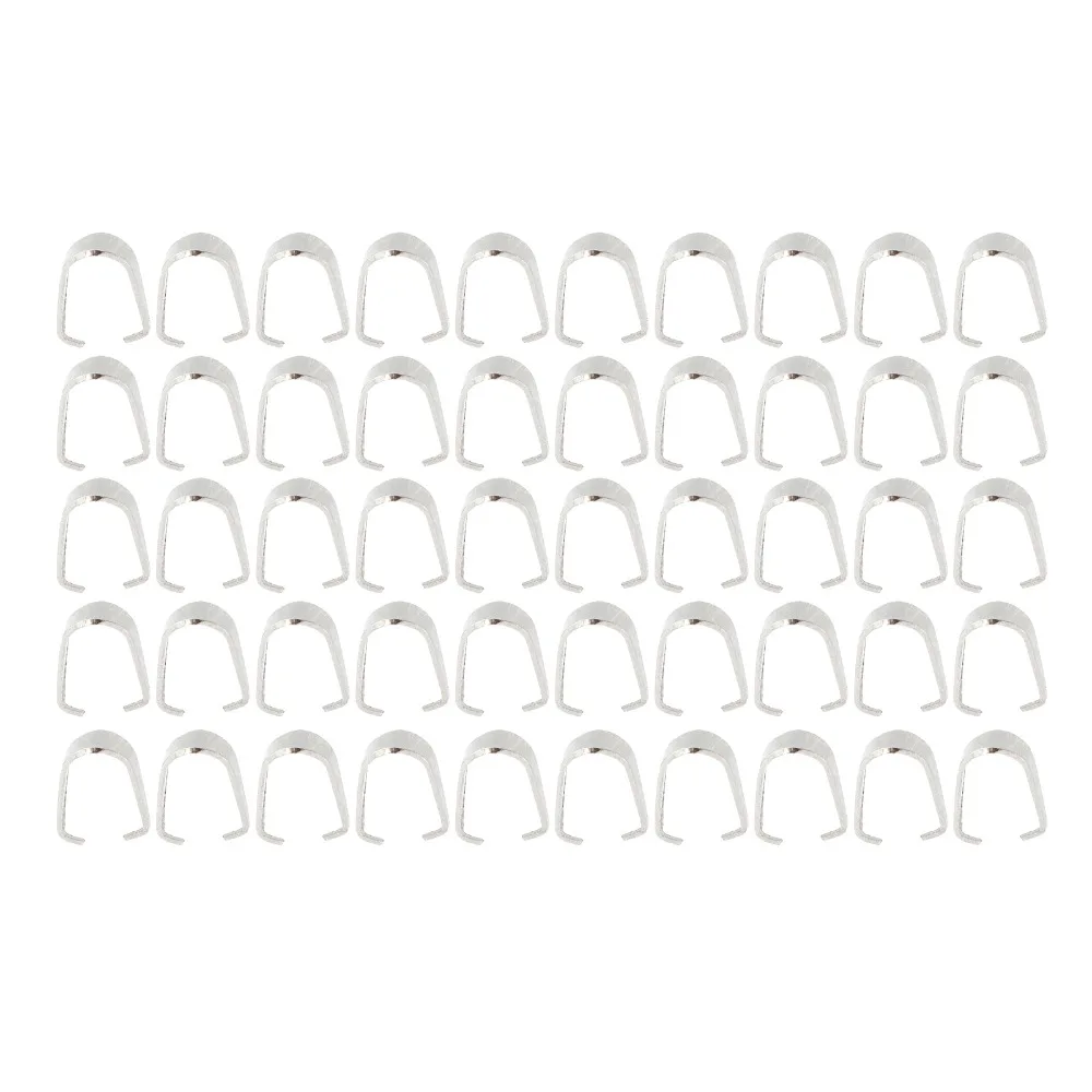 500pcs Jewelry Tools Stainless Steel Pinch Clips Exquisite Snap Open Pendant Connectors Silver Bail Clasp DIY Jewelry Making