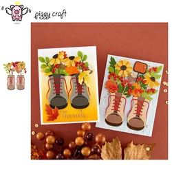 Piggy Craft metallo fustelle taglio fustella stampo Boot Decorazione floreale Scrapbook mestiere di carta coltello stampo lama punzonatrice stencil muore