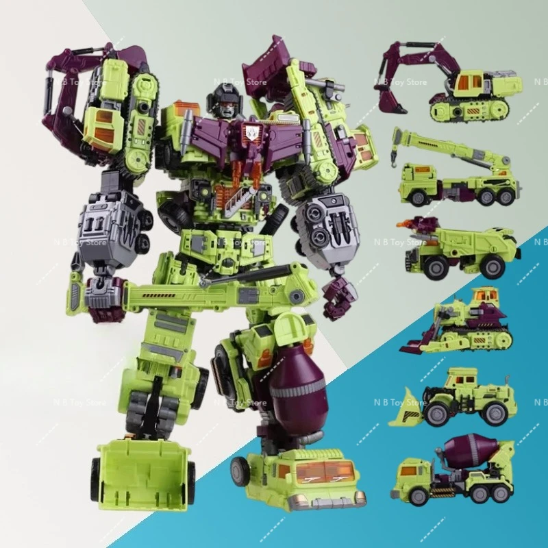NBK Transformacja Robot KO Wersja G1 Devastator Figurka Akcji Koparka Ratownictwo Skrobak Hak Kombinezon Kolekcja Model Samochodu Zabawki dla Dzieci