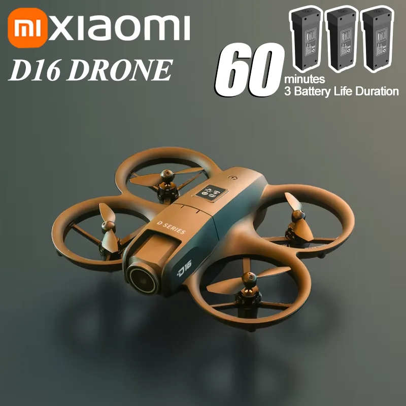 

Xiaomi D16 GPS Drone 8K Aerial HD Profesional Dual-Camera Optical Flow Positioning Avoidance Brushless Power GPS Return Drone