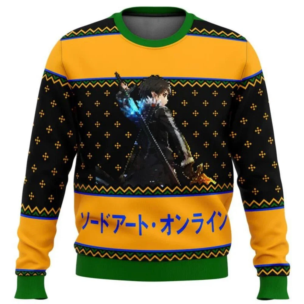 

Sword Art Online Ugly Christmas Sweater Gift Santa Claus Pullover Men 3D Sweatshirt And Top Autumn And Winter Clothi