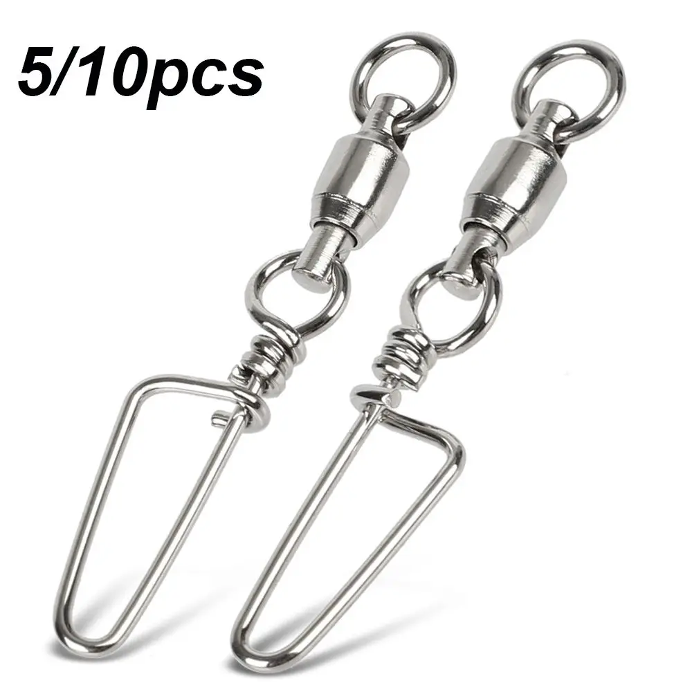 

5/10pcs Fishing Swivels Connector Snap 0#-8# Ball Bearing Rolling Swivel For Fishhook Lure Carp Fishing Accessories