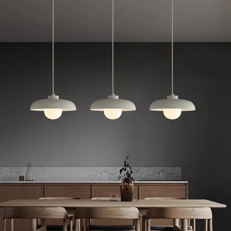 Luz pendente de teto de mármore natural, Lâmpada preto e branco, Decoração moderna para casa, Iluminação LED para cozinha e sala de jantar