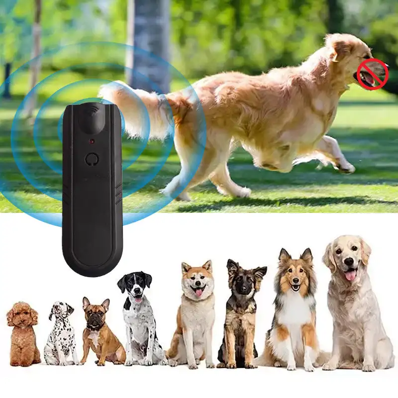 Ultrasonic Dog Repeller Handheld Barking Stop Luminous Ultrasonic Dog Driver Sonic Dog Bark Deterrent Device Anti Bark Dog Silen