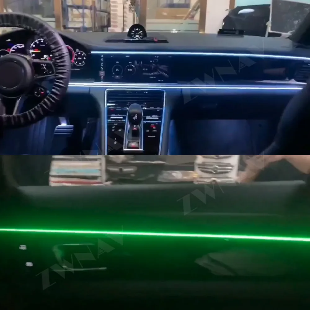 

For Porsche General Color Led Ambient Light Decorate Door with Central Control Car Atmosphere Light Auto Automotive Decorative-