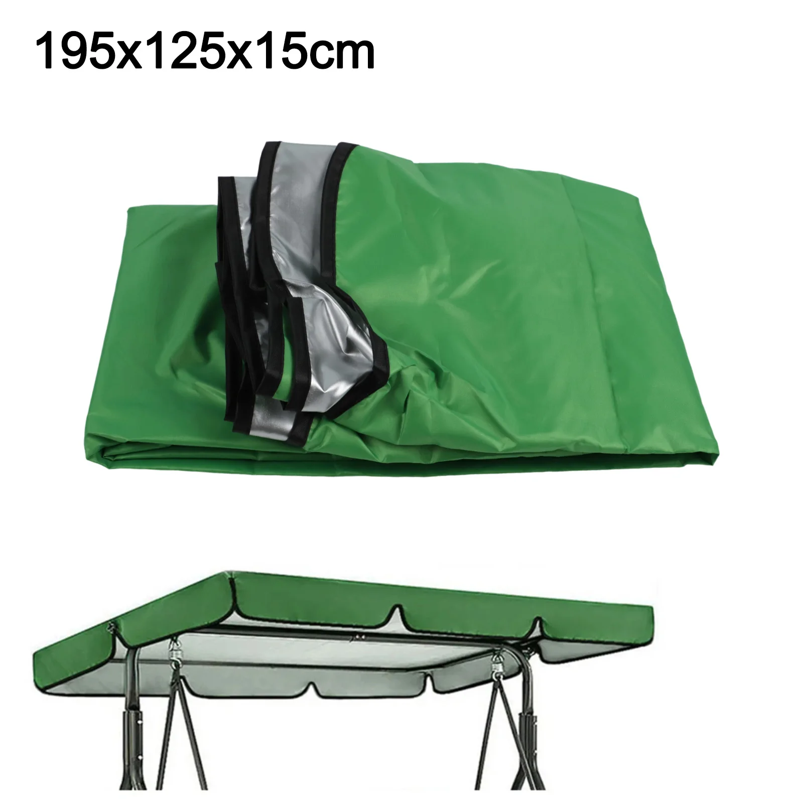 Swing Roof Cover Waterproof Garden Swing Roof Replacement Cover 195x125x15cm 142x120x18cm Swing Sun Canopy