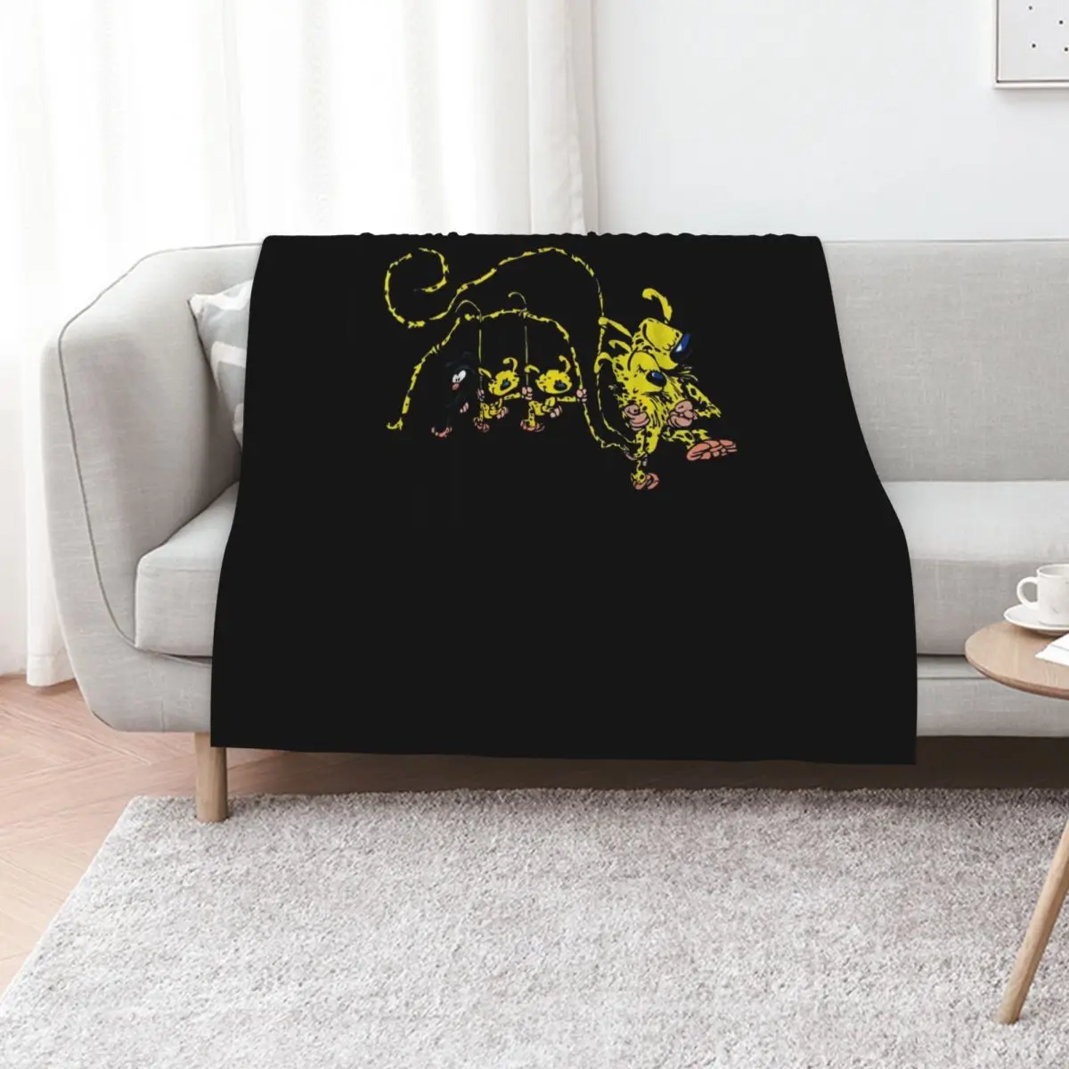 Marsupilami Babies Hanging On Tail Throw Blanket Polar Multi-Purpose Sofa bed plaid Comforter Decorative Sofa Blankets