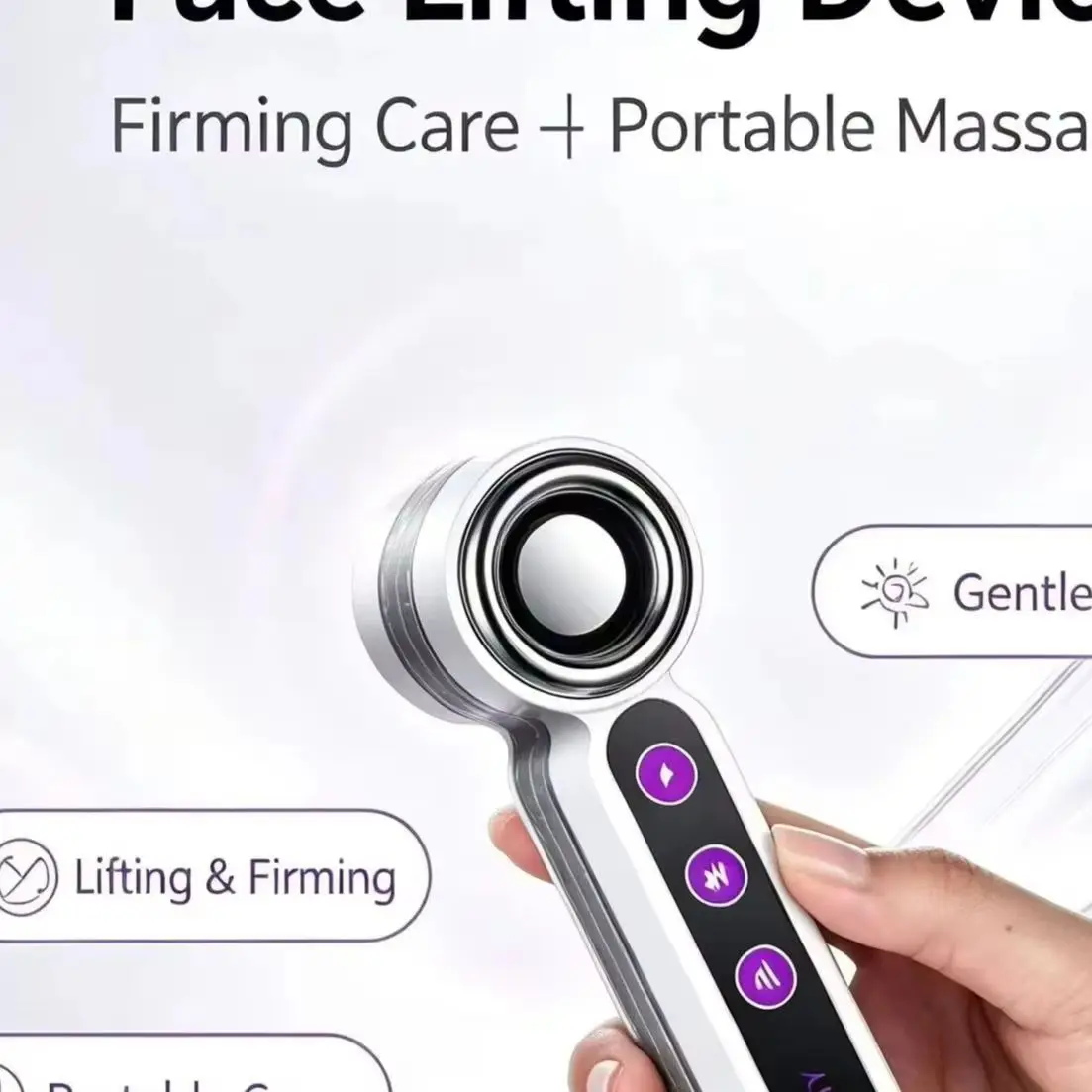 EMS Microcurrent Facial Roller Massager, Portable Rotatable Face Massage Device for Daily Facial Skin Care