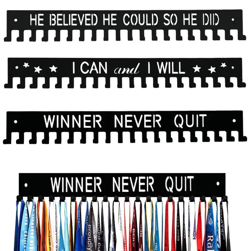 Hot Sale Medal Display Rack Metal Medal Hanger Holder Organizer Wall Mounted Large Capacity Award Holder Race Soccer Sport Kara