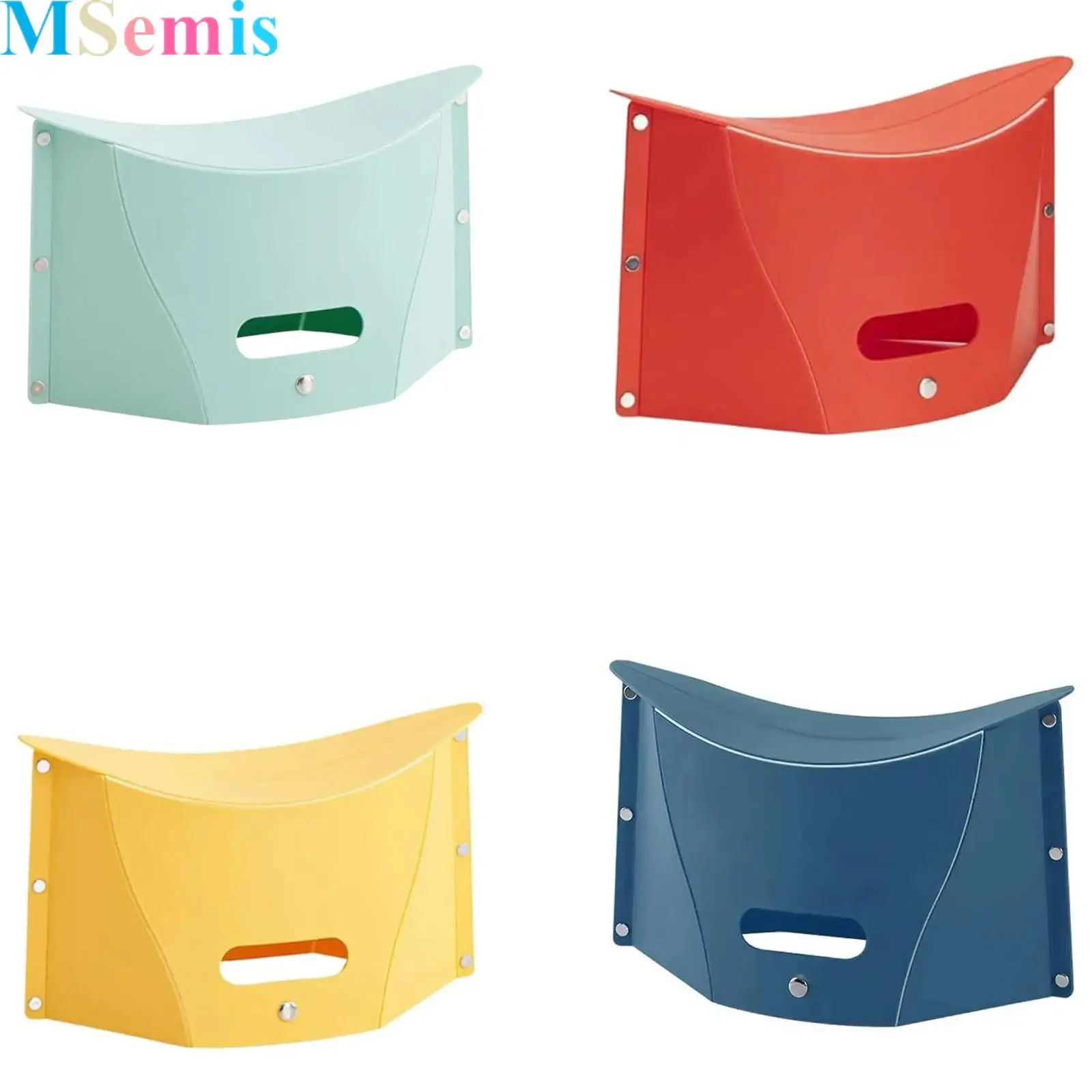 Foldable Portable Stool with Handle Outdoor Camping Fishing Collapsable Chair Office Footrest Mini Bag Multi-function Supplies