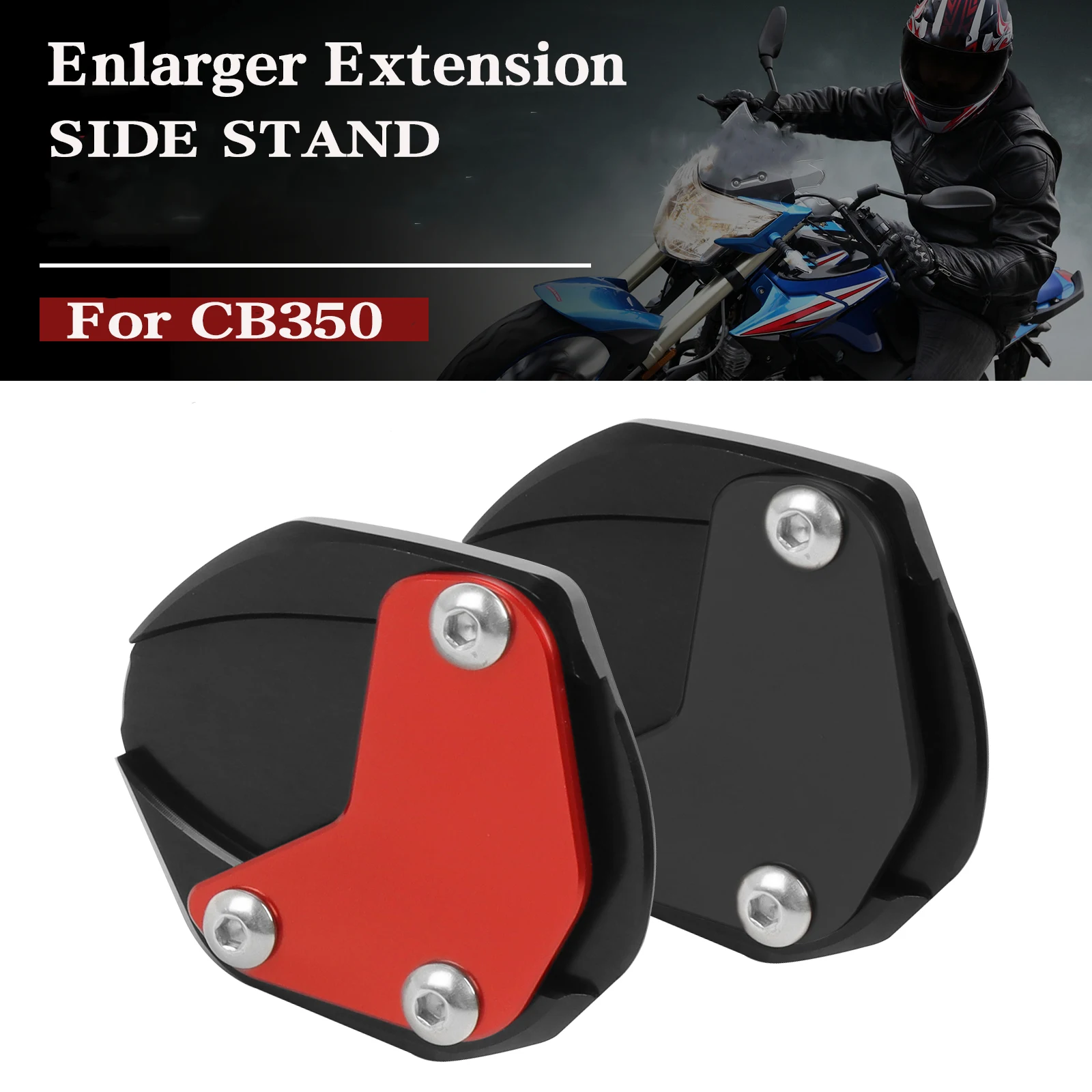 Für honda gb350 gb350s gb 2021 s cb350 cb 2024 2015-2018 motorrad kicks tand fuß seiten ständer ver größerer verlängerung kissen stütz platte