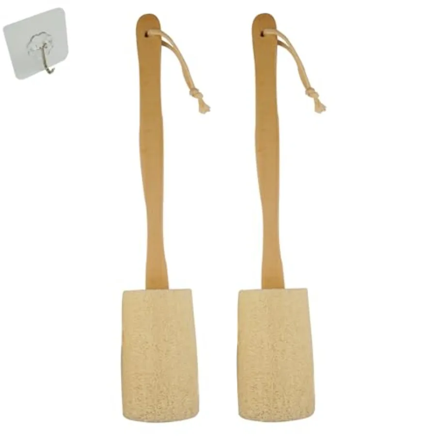 

Back Loofah Scrub Loofah Sponge Long Handle Loofah Shower Bath Brush On a Stick Body Scrub Brush Scrubber Loofah Exfoliating Bo
