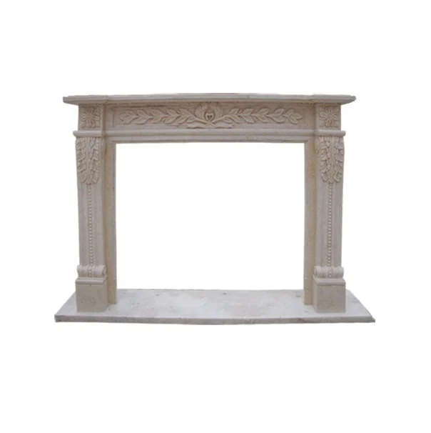 MFE097B Antique Marble Fireplace Surround, Fireplace Mantel Limestone, Natural Stone Patio Garden Fireplace