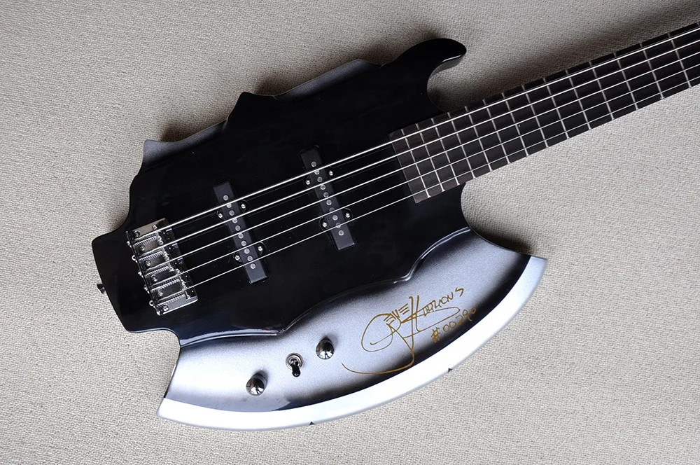 Flyoung 5 Strings Axe Electric Bass Guitar Custom Made Guitar Rosewood Fretboard