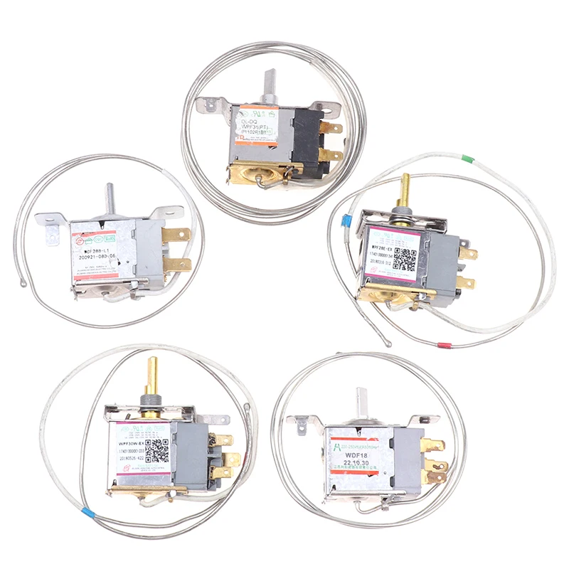 1szt Nowy WPF22-L 2/3Pin Termostat do lodówki Metalowy regulator temperatury Akcesoria zamienne