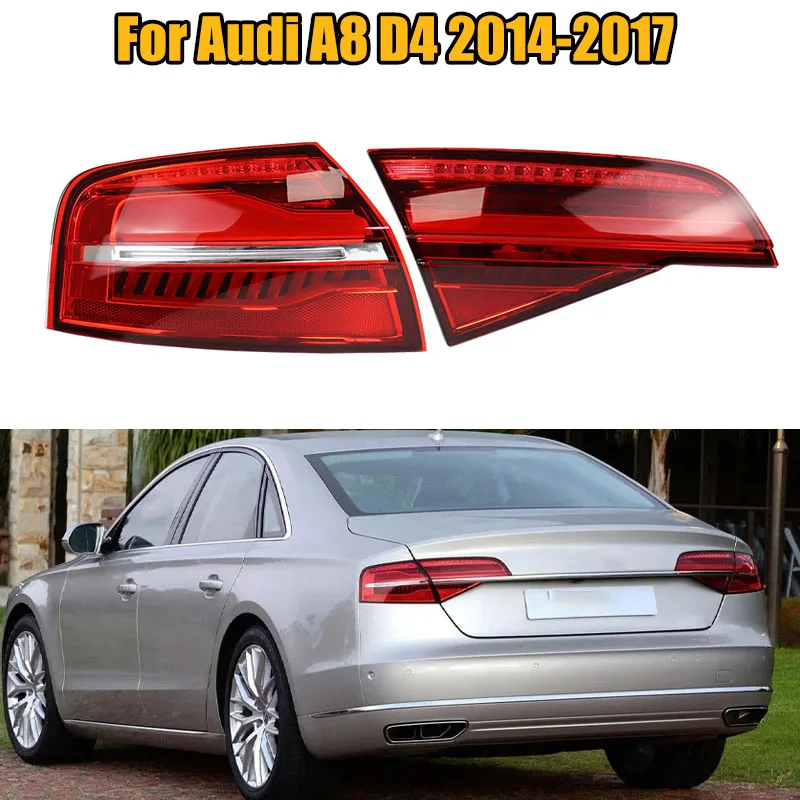 

4H0945095K LED Tail Light Brake Lamp TailLights For Audi A8 D4 2014-2017 Taillights Rear Lamp LED Signal Parking Lights