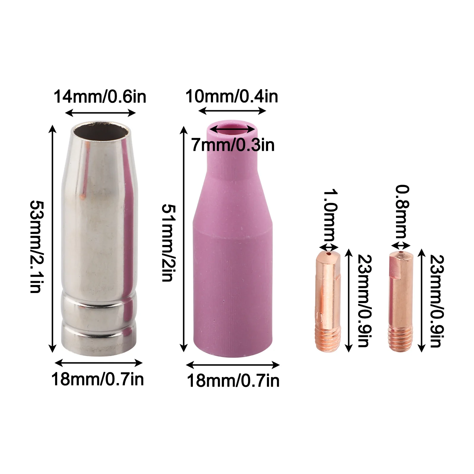

Accessories For MIG Welding Power Tool Accessory MIG Contact Tips Comprehensive Welding Tools Convenient Assembly