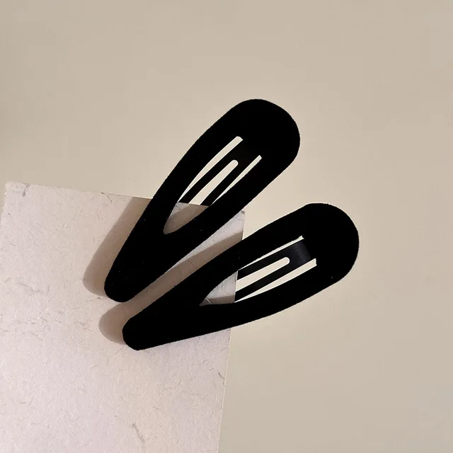 2pcs/lot Autumn and winter Velvet Hair Clip For Women Black BB clip girls red Flocking hairclip fashion hairpin  hair accessorie 6