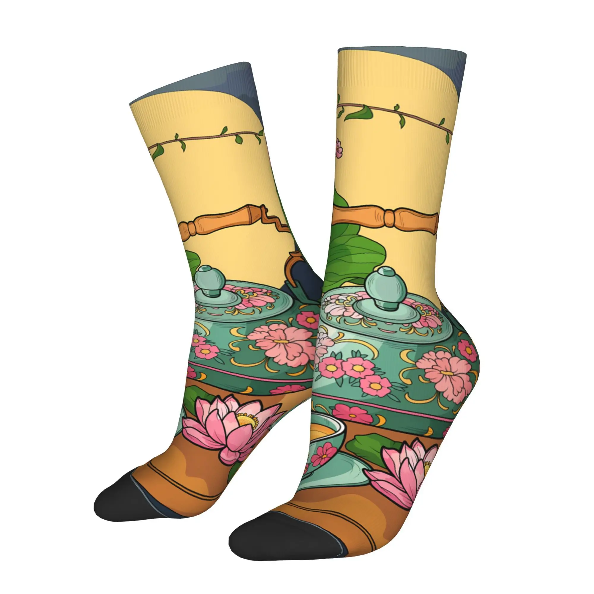 

Tea Set Sock Printed Man Polyester