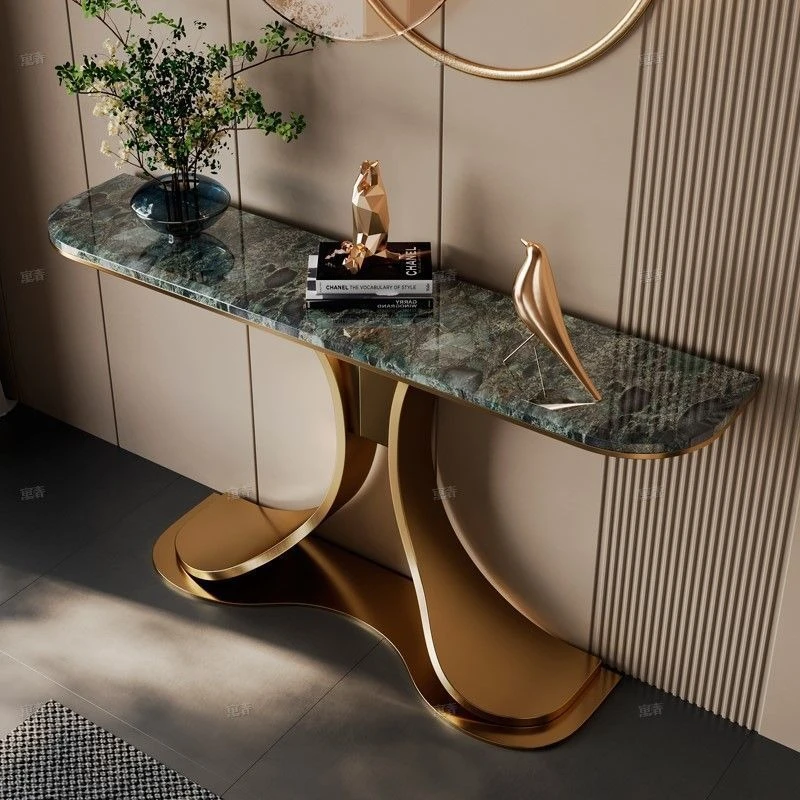 Slate marble entry table Art end view table Corridor entrance cabinet