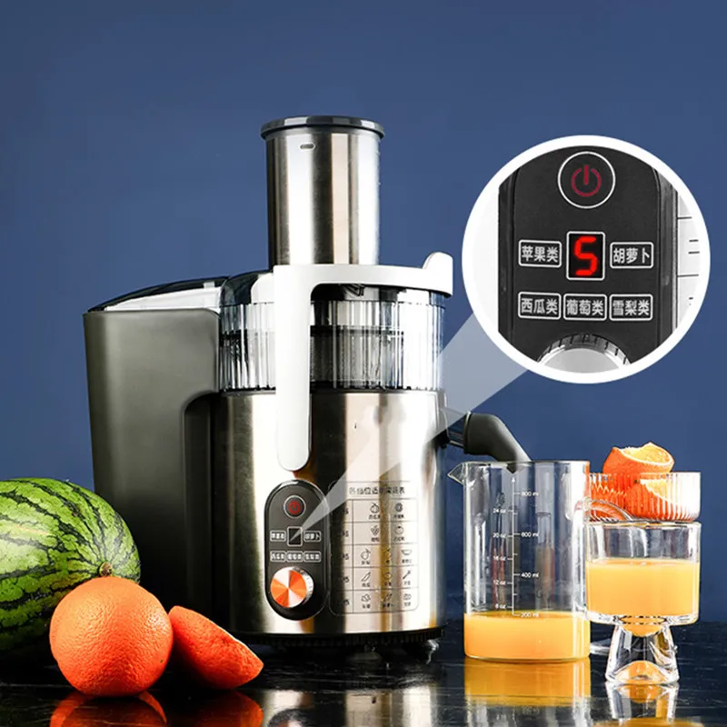 Juicer Commercial Large-Caliber Slag Juice Separation Squeezed Sugarcane Fresh Juice Household Fruit Coconut Juice Juicer