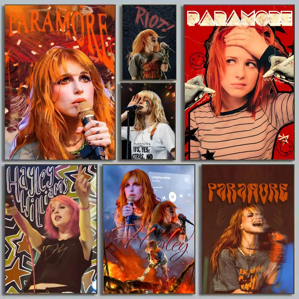 Band Emo Rock Paramore Painting Calligraphy Poster Eco-Friendly Decor Vintage Office Frameless Canvas