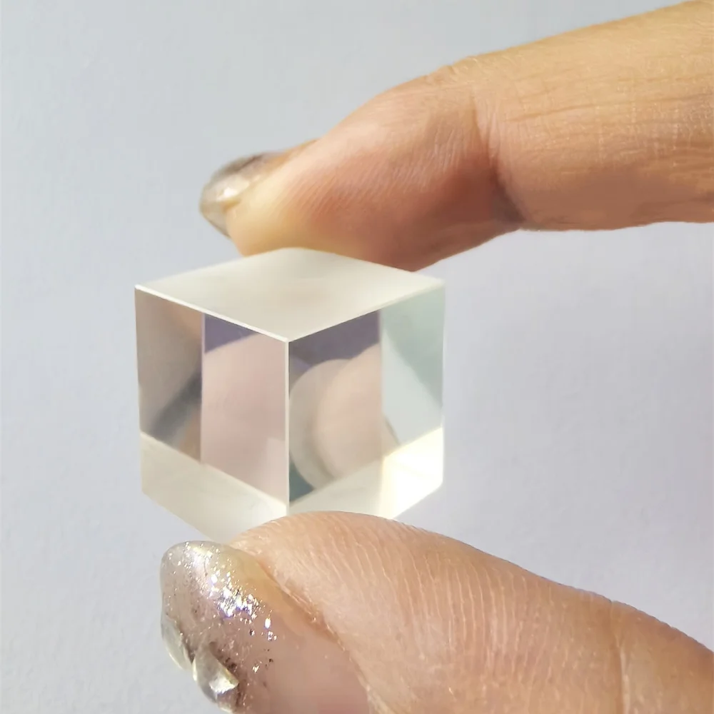 16x16x16mm Cube Glued Splitting Prism 1:1 Dichroic Prism Beamsplitter K9 Optical Glass Experimental Teaching Instrument