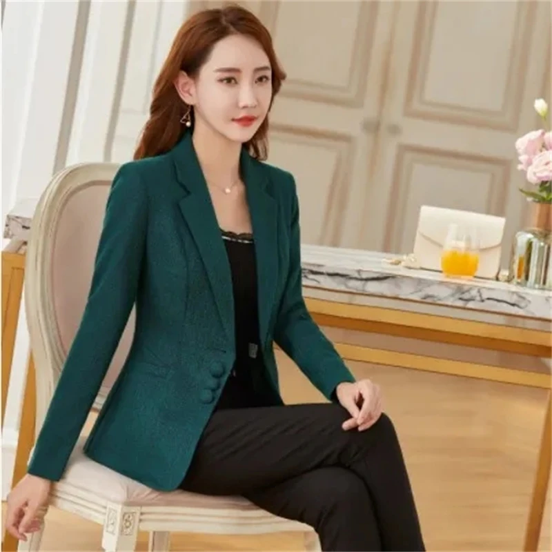 Fashion Women Blazers Jackets Work Office Lady Suit 2024 Slim Single Breasted Business Female Blazer Coats Formal Veste Femme