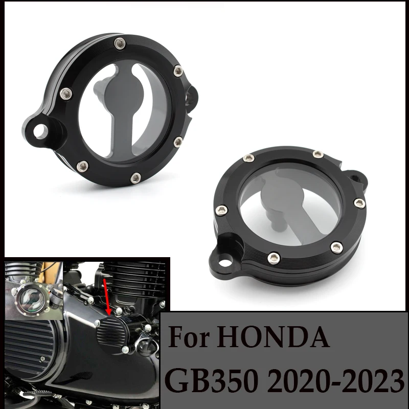 FOR Honda GB350 GB350S 2021 GB350 NC59 Transparent Crankcase CB 350 Motorcycle Engine Oil Filter Cover Guard aluminium alloy