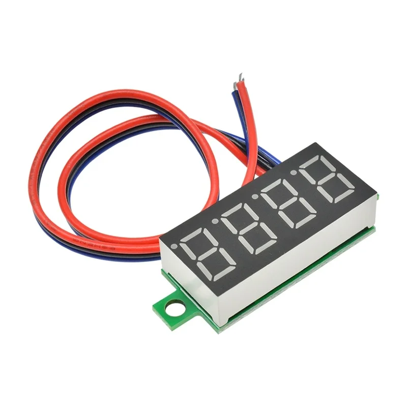 0.36 inch DC Voltmeter DC0-100V Three Wire 4-digit Digital LED Miniature Digital Display High-precision Voltmeter Head