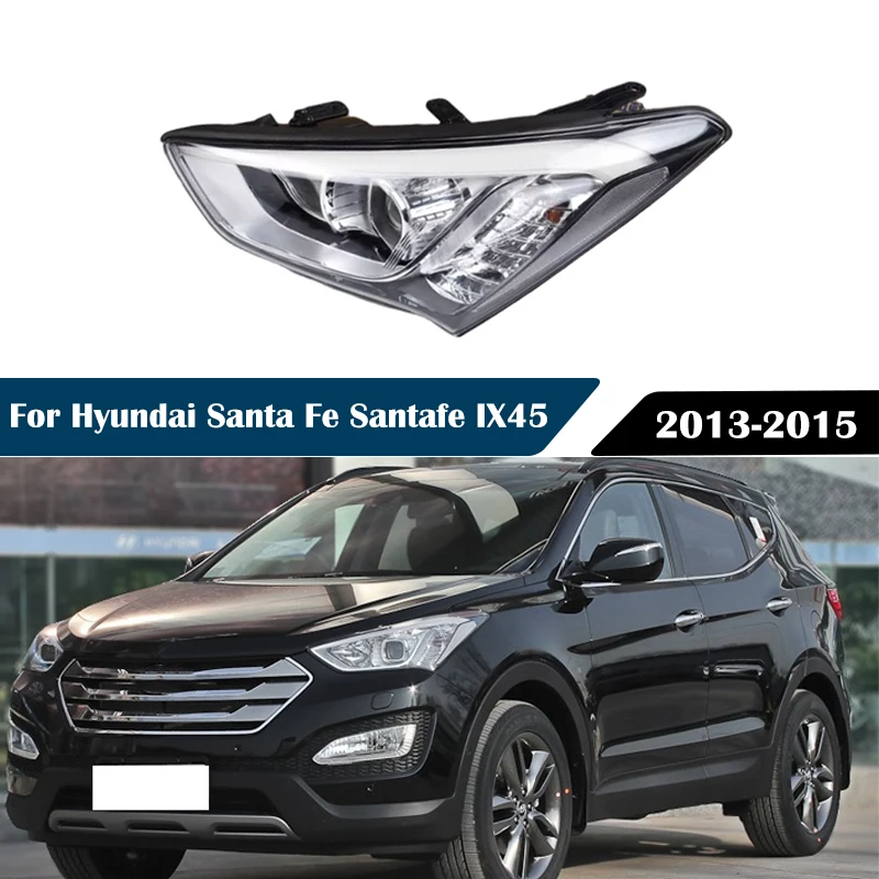    Для Hyundai Santa Fe (IX45) 2013-2015: передняя фара, галогенная лампа, аксессуар для автомобиля, фара в бампер
