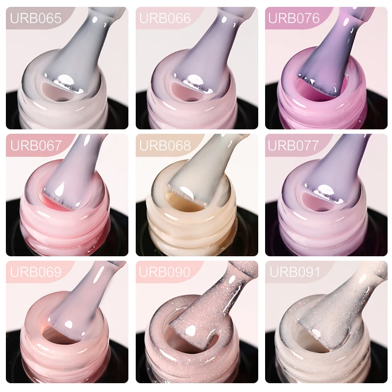 UR SUGAR 7ml Milky Jelly White Pink Rubber Base Gel Camouflage Nail Art Semi Permanent Varnish Soak Off UV LED Manicure