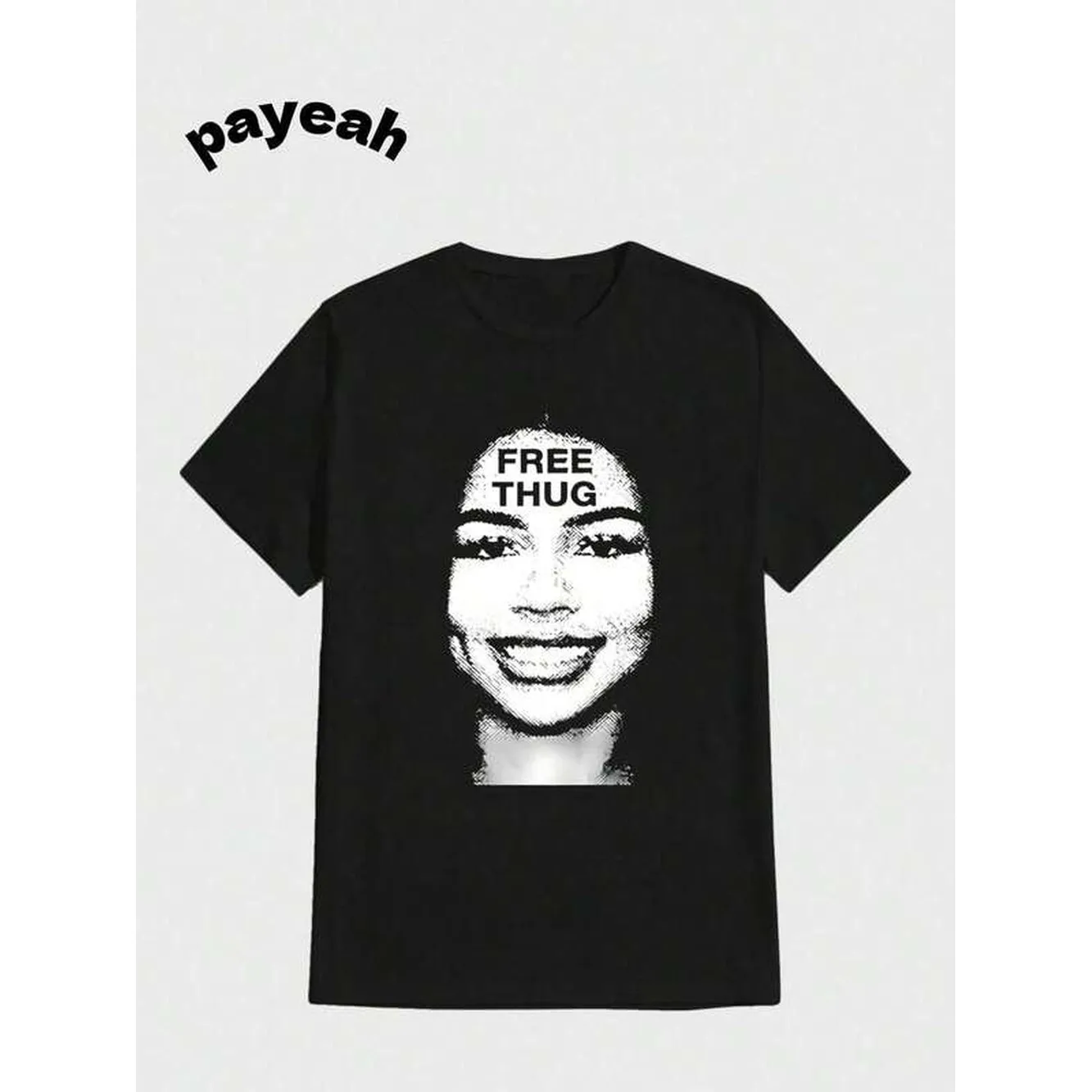 Payeah Vintage Graphic Streetwear Tee Casual Digital Print Pure Heavy Cotton T Shirt