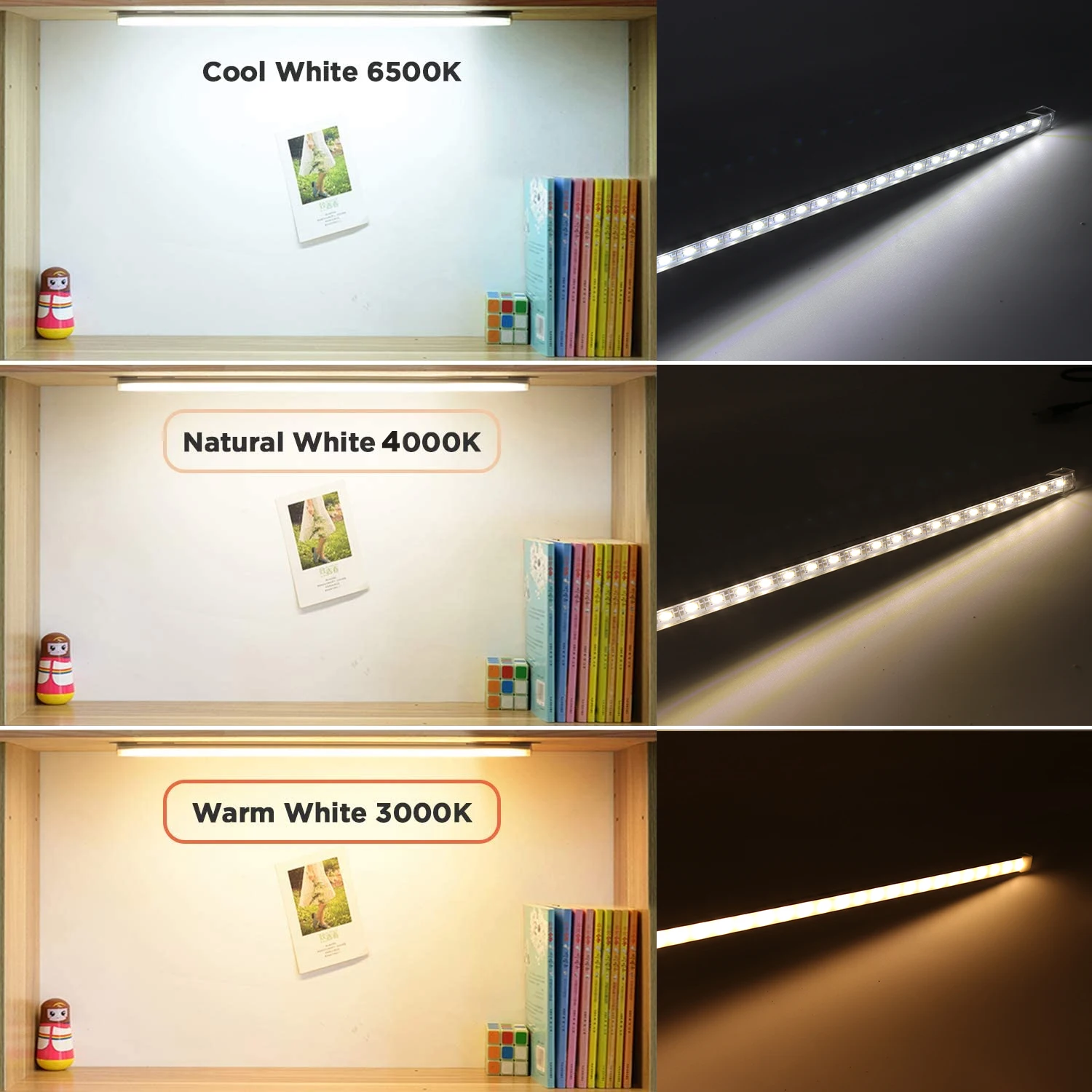 Barra de luces LED alimentada por USB, tira rígida de aluminio SMD 5630, 3000, 4000, 6000K, 5V, 10/20/35/40/50CM, para iluminación de debajo del