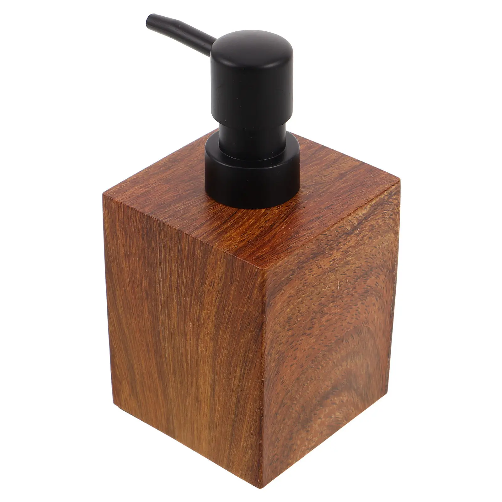 

Дозатор для мыла 400 мл под дерево с хромированной помпой, многоразовый, для кухни, ванной, столешницы, для жидкого мыла, лосьона, моющего средства для посуды