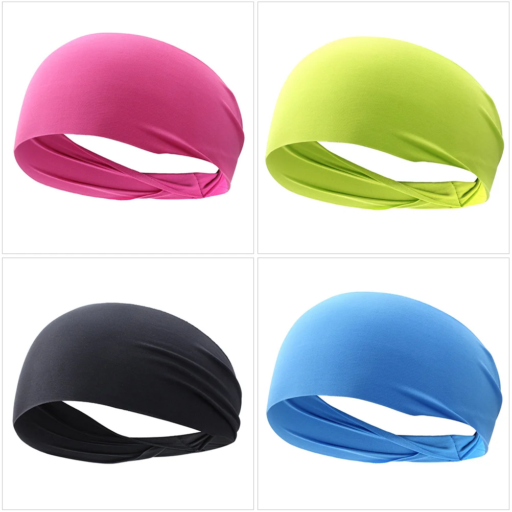 

5pcs Quick-Dry Elastic Headbands Unisex Sports Sweat-Wicking Hair Bands Running Yoga Fitness Exercise Men Women Soft Breathable