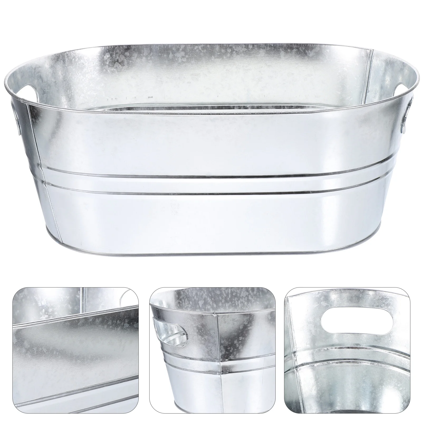 Ice Bucket Thicken Buckets Cube Barrel Metal Large Drink Beer Stainless Steel Desktop Multi-functional for Cocktail Small