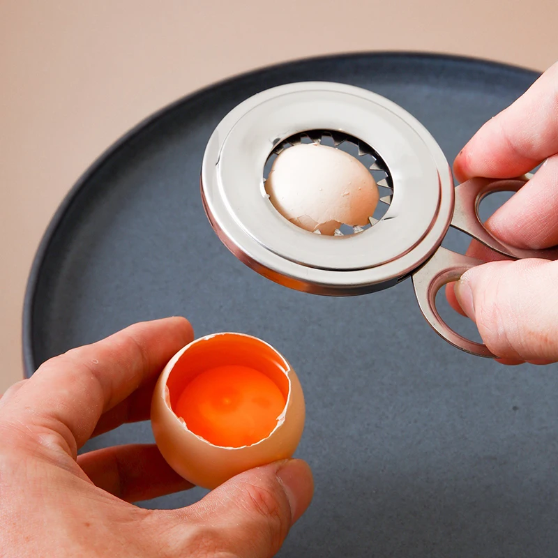 

Stainless Steel Boiled Egg Shell Topper Cutter Snipper Opener Kitchen Gadget Home Essential Egg Cracker Stripper Cooking Tool