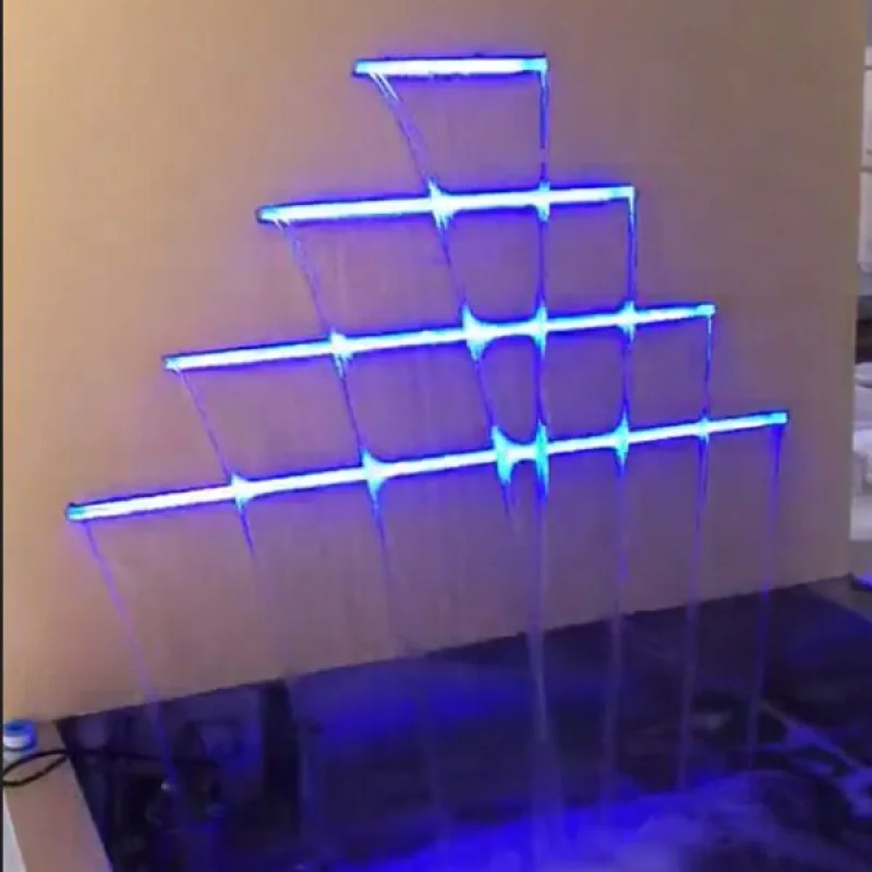 مخصص. متعدد الألوان LED شلال المحمولة تسرب الاكريليك نافورة الديكور الداخلي #5