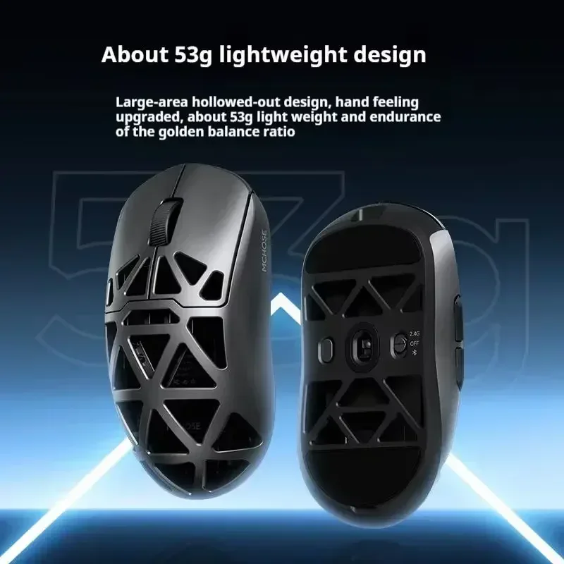 Mchose AX5 Pro Wireless  Mouse Magnesium Alloy Paw3395 Tri-mode Esports FPS Lightweight Mouse Sensor 8K PC Gaming Accessories