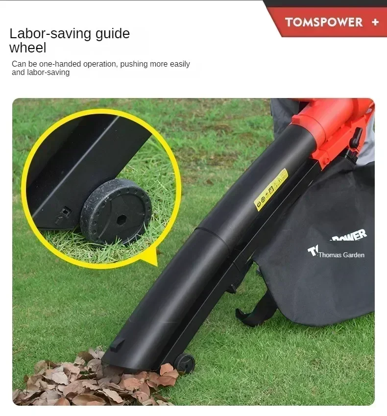 220V Powerful Electric Leaf Blower Vacuum for Yard Cleaning with Mulcher Function